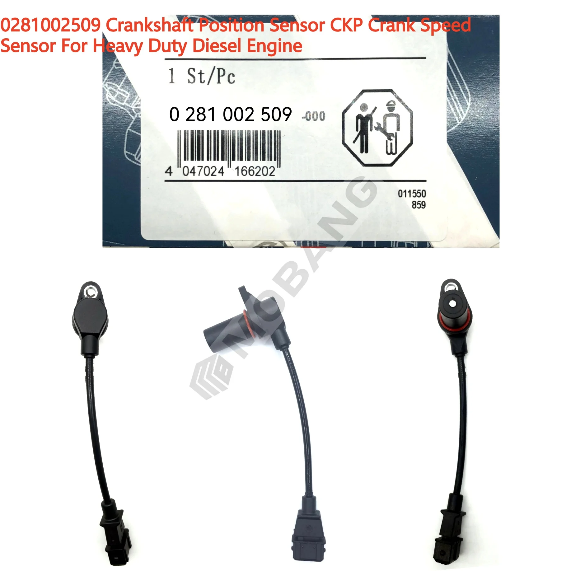 Crankshaft Position Sensor 0281002509 Car Engine Crank Speed Sensor Replacement Auto CKP Sensor For Diesel Truck Commercial Vehi