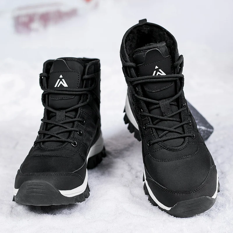 Winter Woman Anti Slip Outdoor Hiking Shoes Women High-Top Trekking Boots Mountain Shoes Plush Warm Snow Boots Dropshipping
