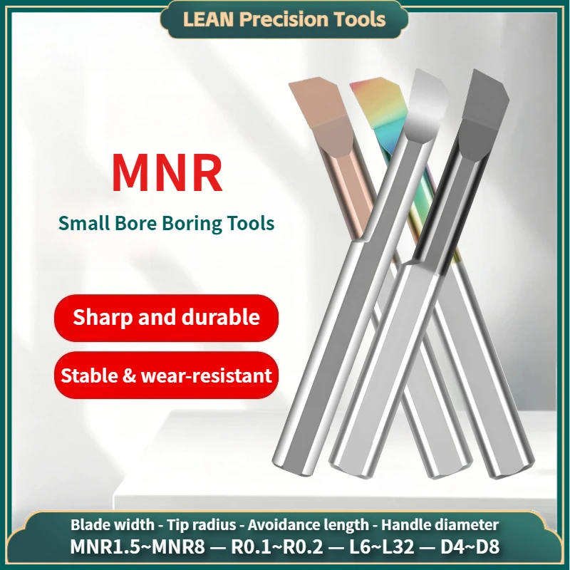 MNR Carbide Small Diameter Inner Hole Boring Tool High Hardness Integral Alloy Seismic Boring Tool Micro Inner Bore Turning Tool