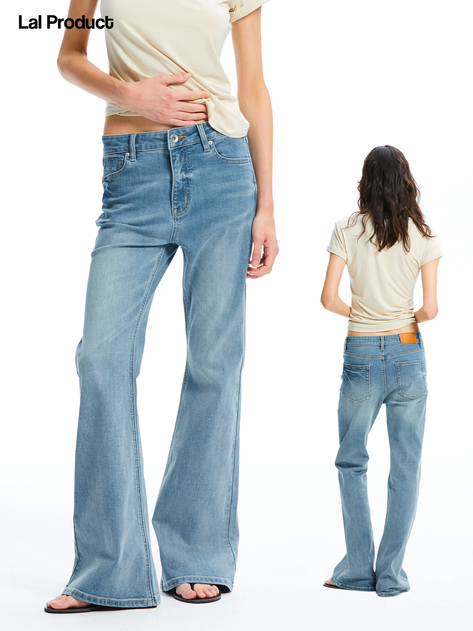 

Ультра модель, эластичные утягивающие джинсы со средней талией, прямые расклешенные джинсы, женские повседневные хлопковые эластичные джинсы на четыре сезона с низкой талией