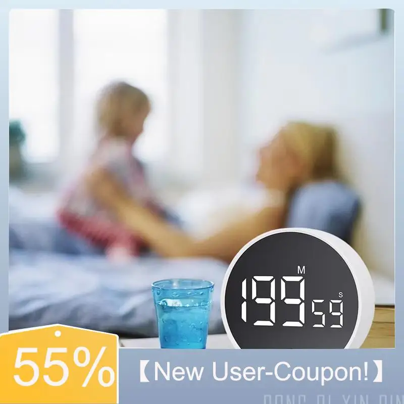 

A81M New- Magnetic Countdown Clock Kitchen Timer Manual Digital Timer Stand Desk Clock Cooking Timer Shower Study Stopwatch