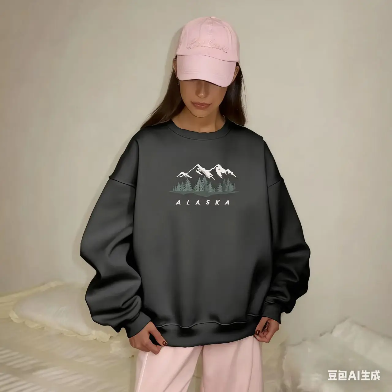 Snow Mountain Alaska Letter Print Long Sleeve Sweatshirt Women  Autumn Pullover Streetwear O Neck Casual 2026 Sudadera Hoodies