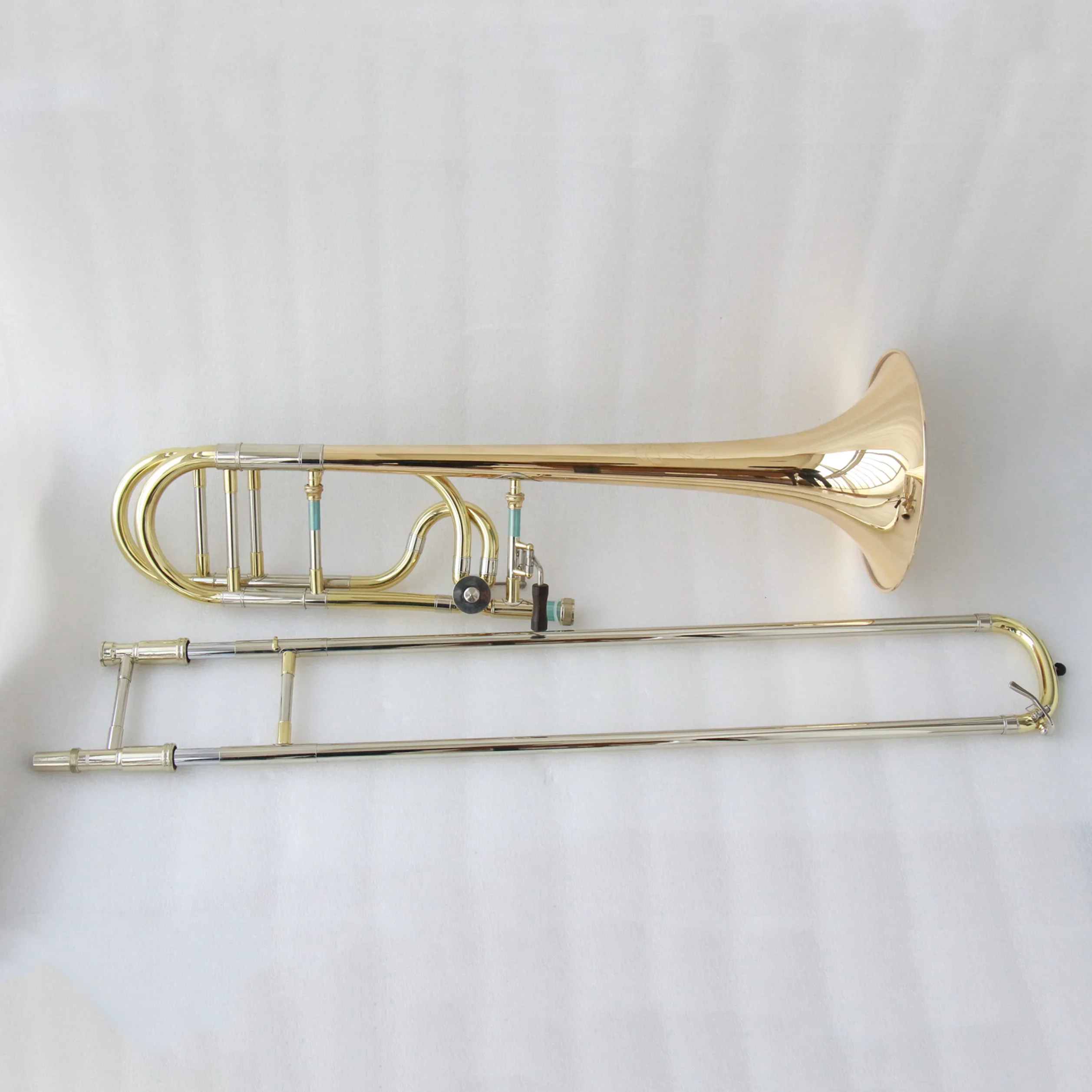 Chinese high-end Bb/F stand tenor trombone professional musical instrument with bag bocal de trombone and estuche de trombon