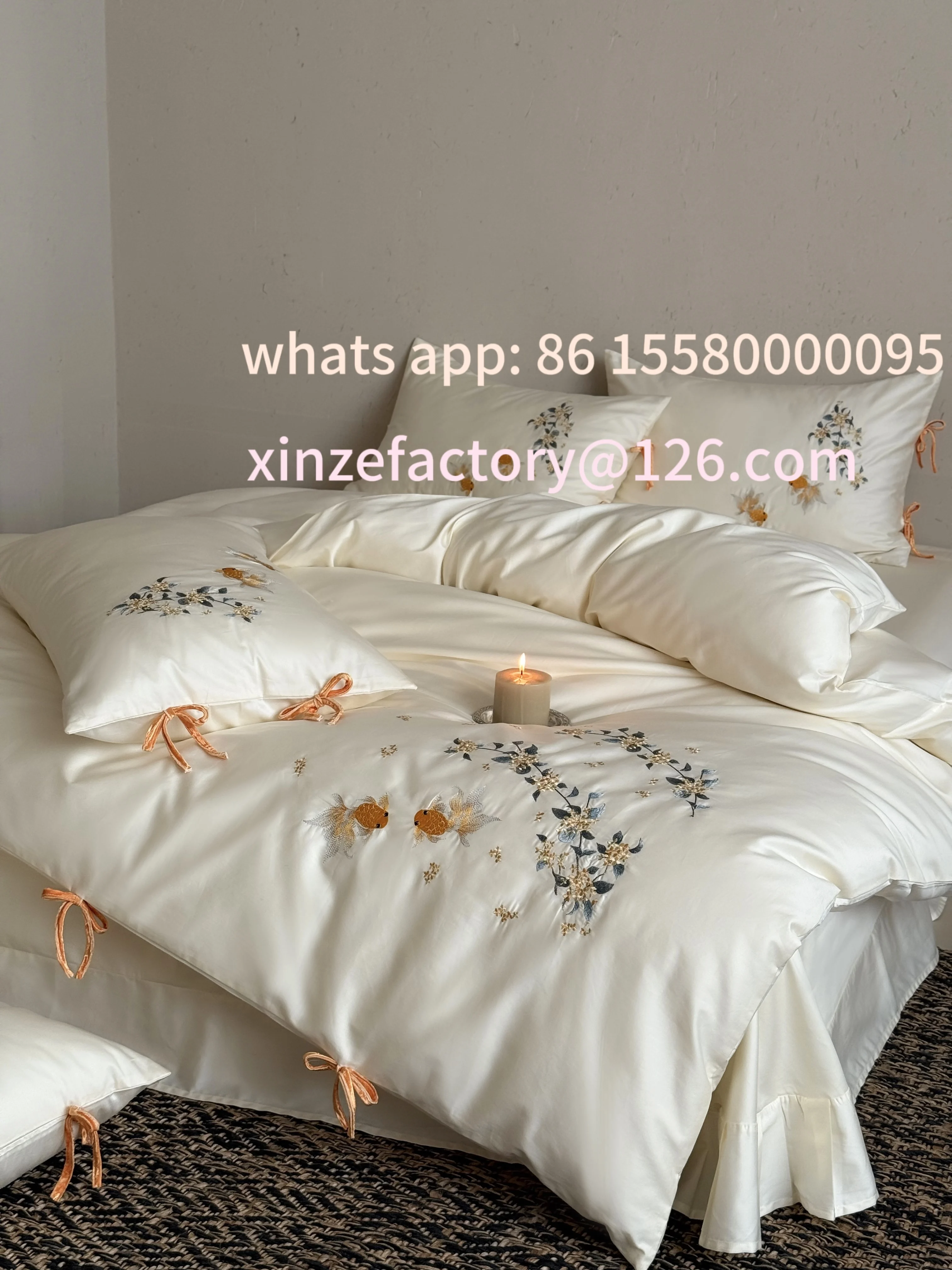 فراش مكون من أربع قطع أنيقة قابلة للتخصيص