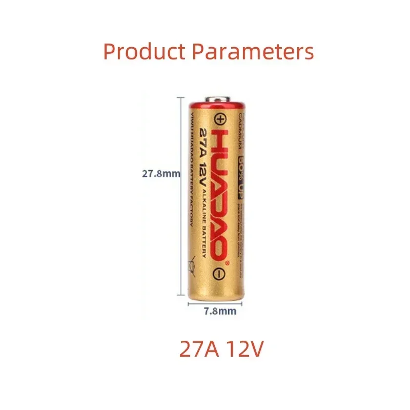 A27 27A 12V Alkaline Battery. Compatible with A27BP/K27A/VR27/R27A Models. For Doorbells, Remotes, Toy Cars, Keys.