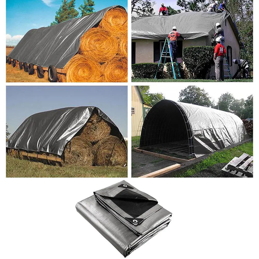 

1Pcs Thick Waterproof Canopy Pe Material Rainproof Tarpaulin Outdoor Sun Protection Cover for Plant Garden Warehouse Farm