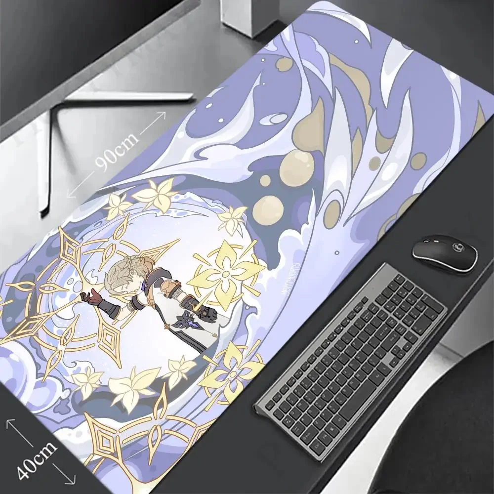 

Genshin Impact игровой коврик для мыши 900 × 400 коврик для мыши Gamer Xxl коврик для мыши офисные аксессуары длинный коврик для клавиатуры коврик для компьютерного стола