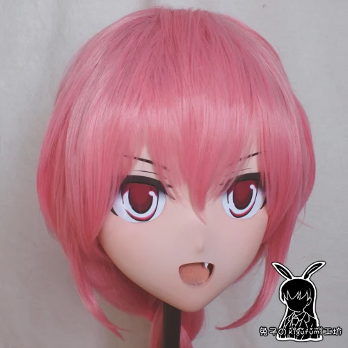 (KM5169)Top Quality Handmade Female Resin Cosplay Japanese Role Play Astolfo Kigurumi Mask Crossdresser Doll Transgender Mask