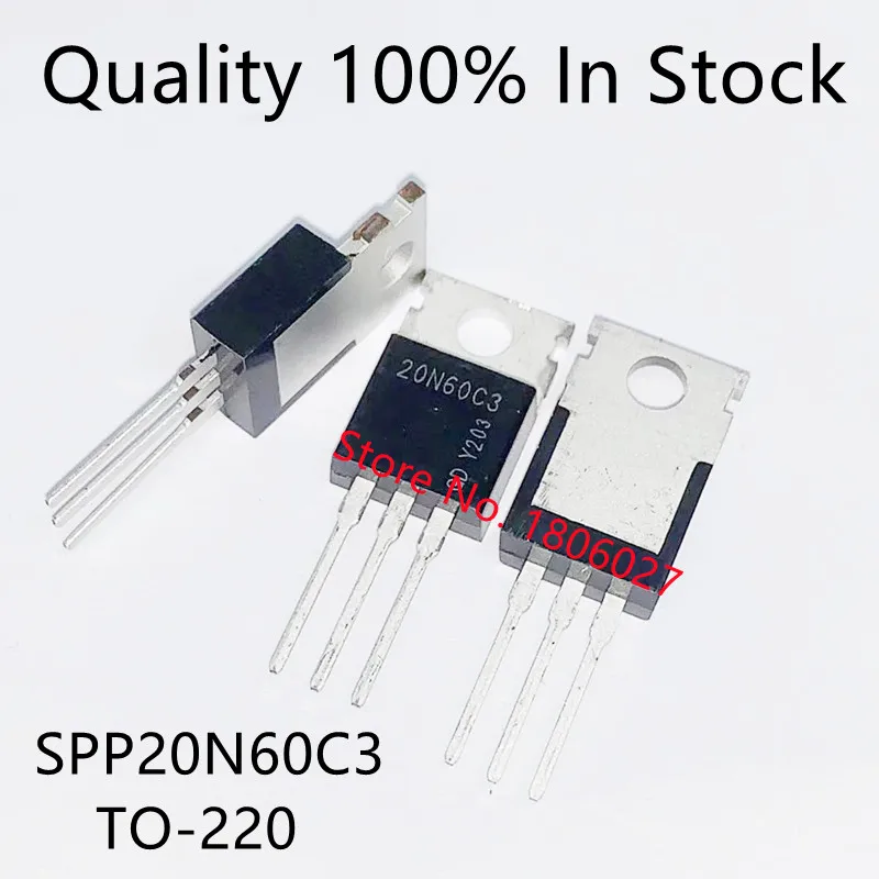 10pcs/lot   SPP20N60C3 20N60C3 MOS FET TO-220