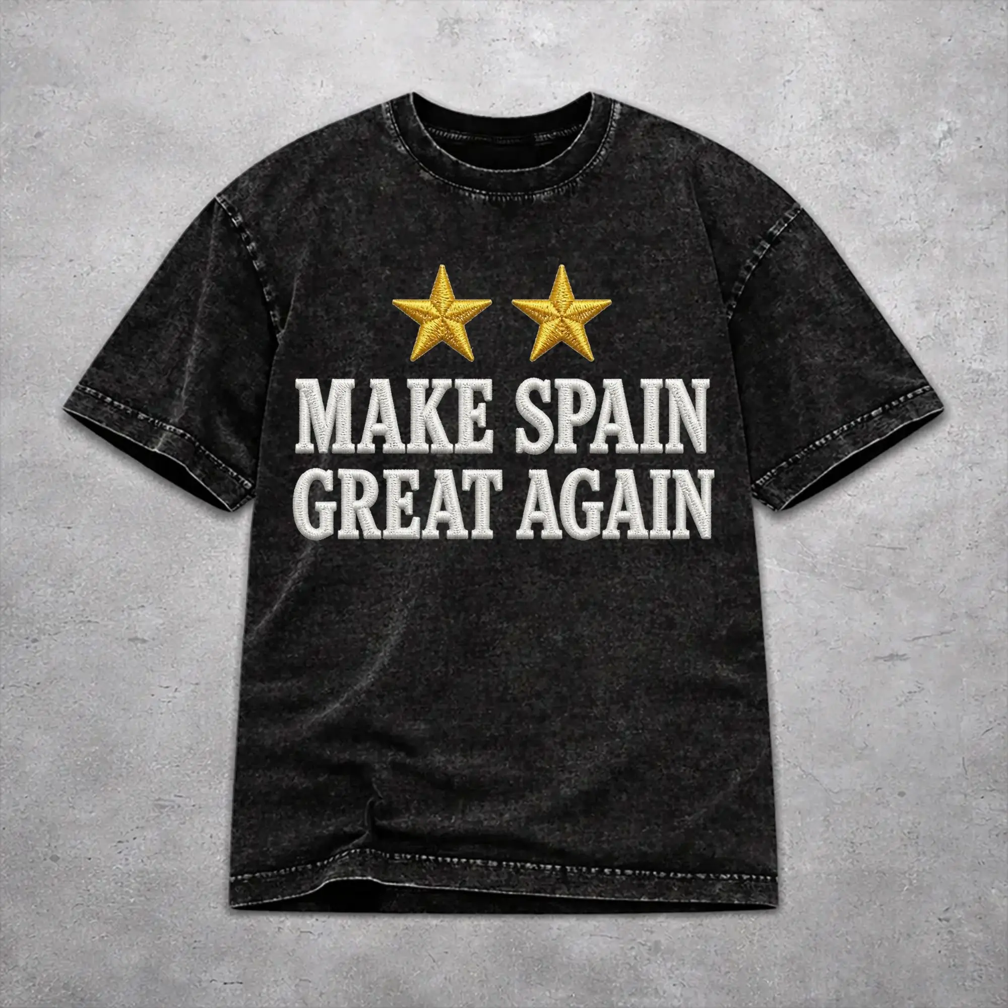 Oversize Make Spain Great Again  Merch T Shirt for Men Women  Cotton Washed Tee Shirt Clothing
