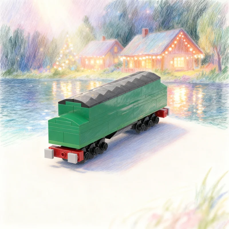 

Набор из 120 деталей: Конструктор-модель поезда MOC, развивающая игрушка для сборки, креативный подарок на Рождество, обучающий конструктор для детей