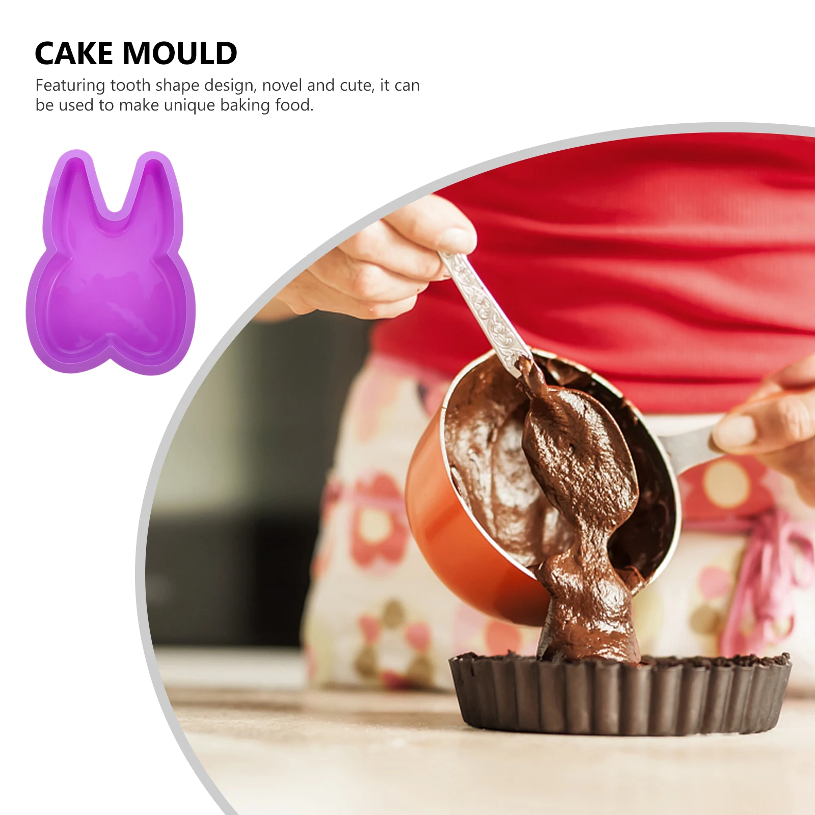 

Silicone Rabbit Ears Baking Mold Tooth Cake Pan DIY Kitchen Bakeware Tool Heat Resistant Unique Design For Cakes Desserts