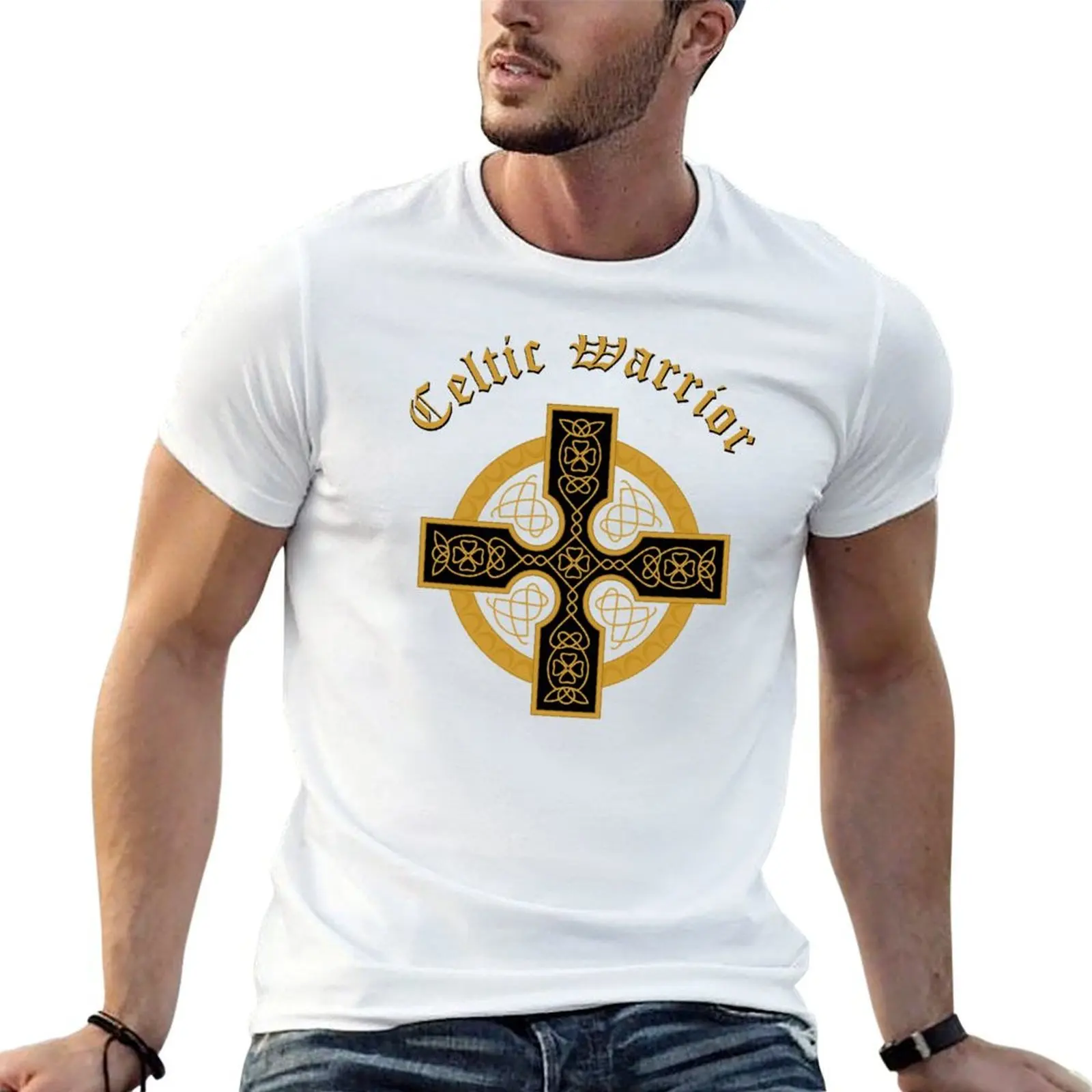 

Celtic Warrior Cross T-Shirt cotton tshirt 100% men t shirt cotton 100% T-Shirt