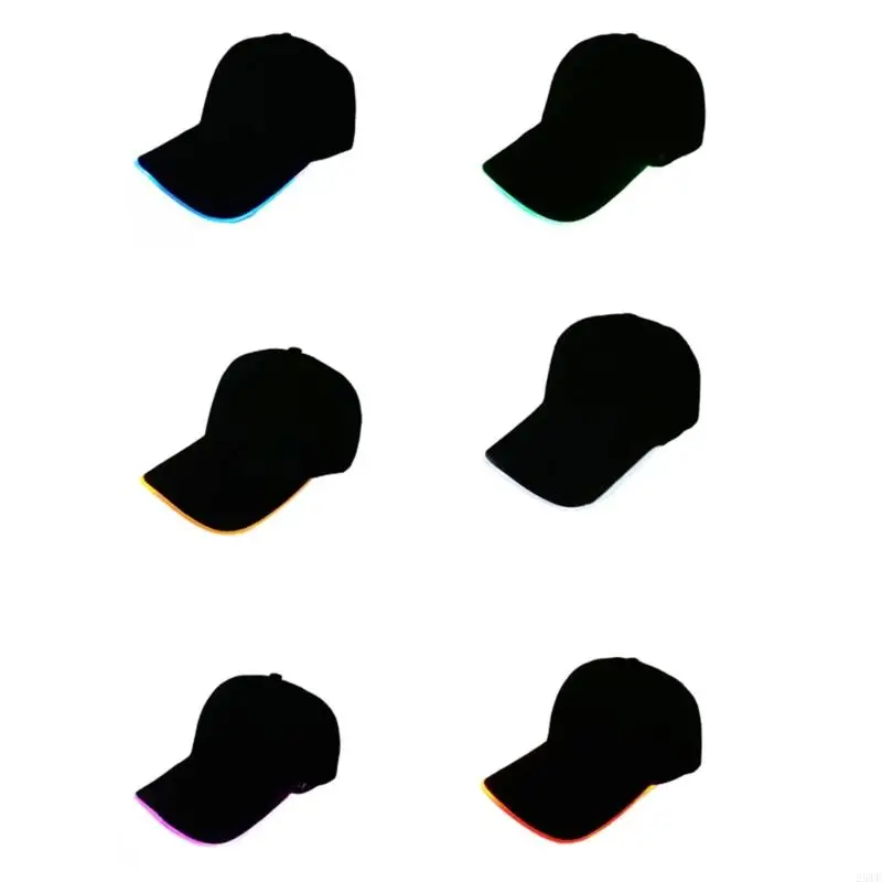 2025 New Holiday Event LED Baseball Cap Glowing Hat for Stage Show and Party Gathering