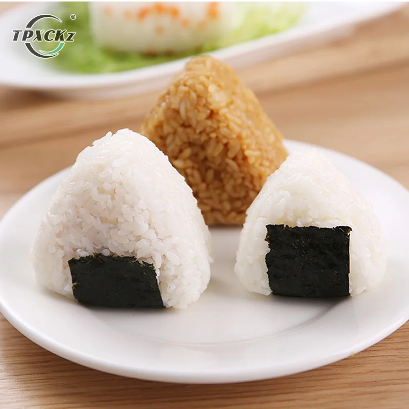 2Pcs DIY Triangle And Spoon Sushi Mold For Onigiri Kids Bento Machine Lunch Rice Large Small Mould Set Kitchen Accessories