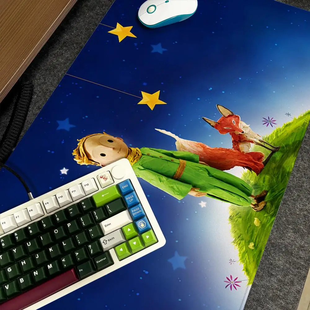 

Коврик для мыши Little P-Prince Xxl, компьютерный, большой размер, нескользящая геймерская клавиатура, 90x40 см, художественный дизайн, HD настольный коврик