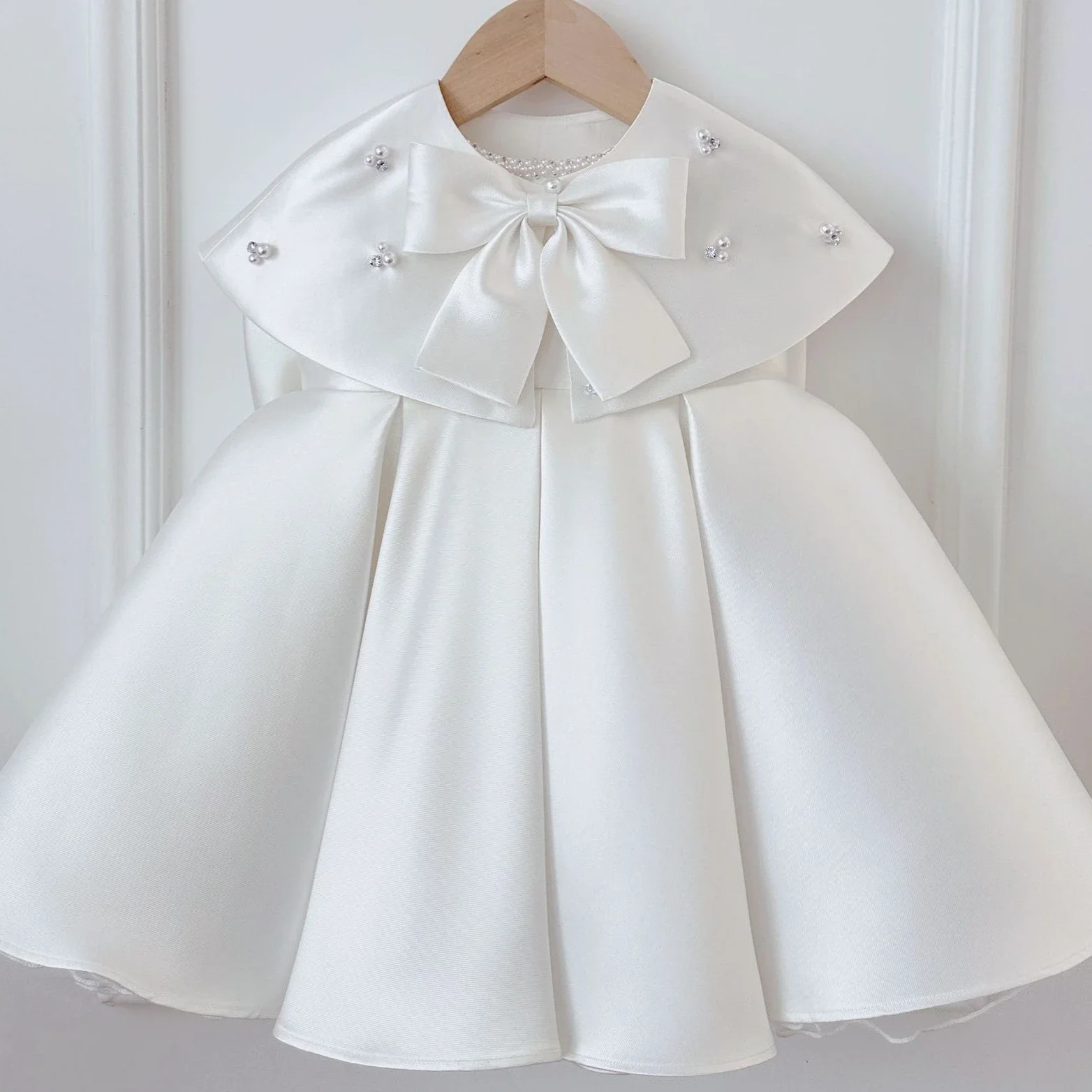 Girls Suit 2026 Spring And Autumn New Childrens Clothing Girls Baby Temperament White Shawl Vest Princess Dress Two Sets