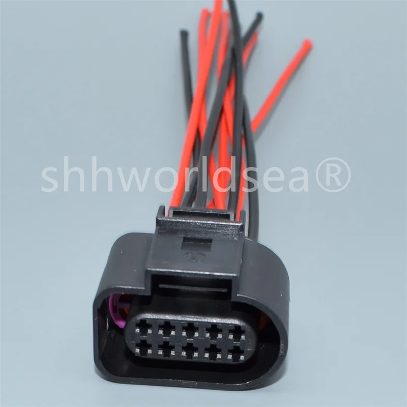 1Set 1J0973715 1J0973815 6X0973815 AC Assembly Car Door Lock Plug Auto Headlight Plastic Housing Connector For VW Audi