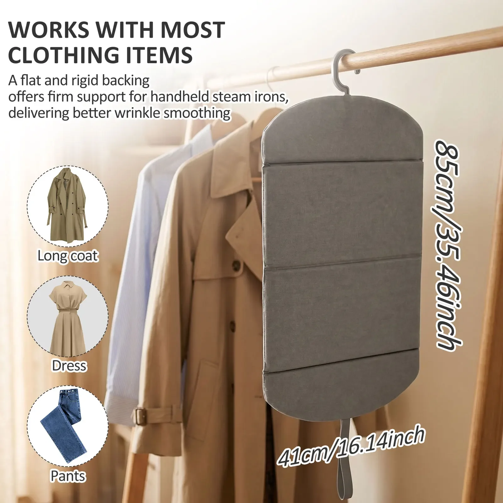 Foldable Steam Board Clothes Steaming Mat with Hanging Hook Portable Travel High Pressure Steaming Pad Ironing Board for Home