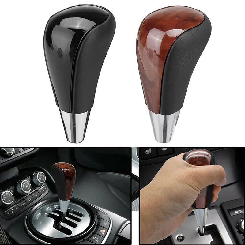 

Black + Wood Grain Look Gear Shift Knob Fit for Toyota 4Runner Tacoma Lexus ES300 SC GS ABPB