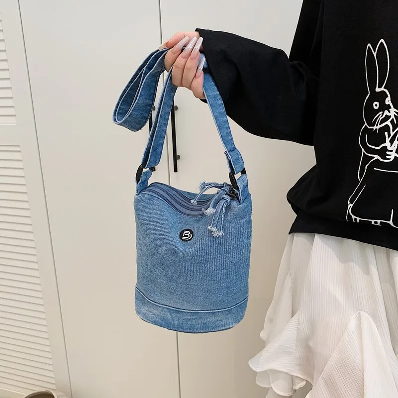 

Холщовая женская сумка через плечо, маленькая корейская модная повседневная сумка через плечо для телефона, 2025 г., тканевые женские сумки на ремне