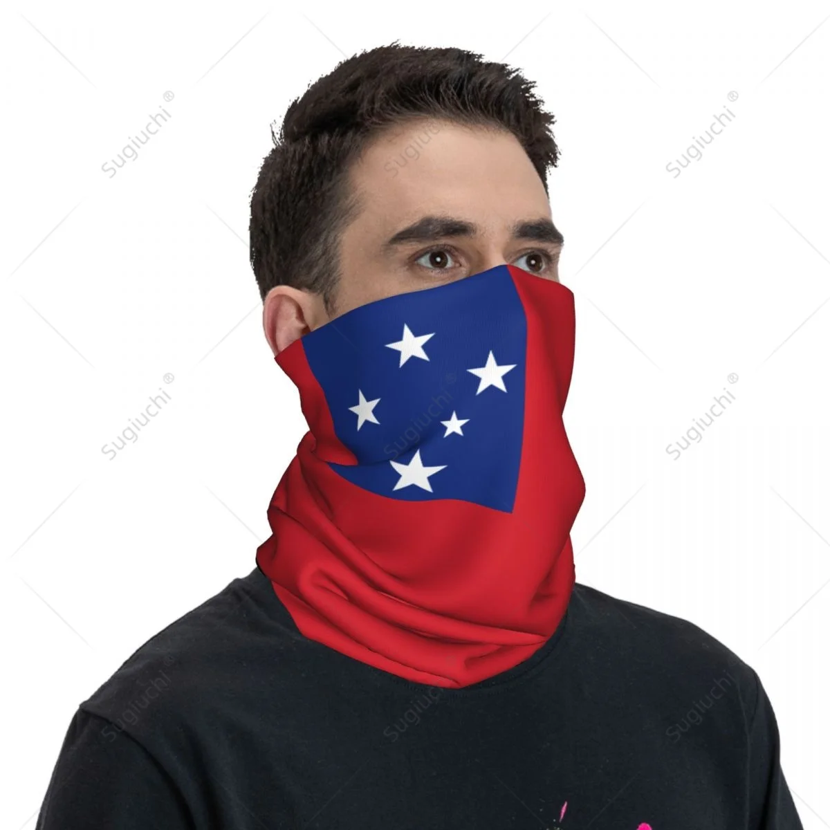 Unisex Samoa Flag Neckerchief Scarf Neck Face Mask Scarves Neck Warmer Seamless Bandana Headwear Cycling Hiking
