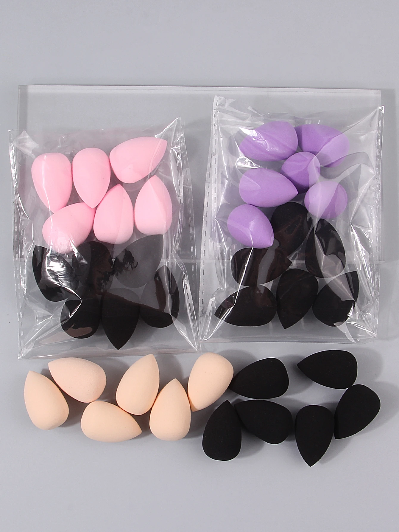 12 SZTUK wielokolorowych mini jajeczek do makijażu, super miękkie, nietkane jajeczka do makijażu, gąbki do makijażu do stosowania na sucho i na mokro, gąbki do pudru.