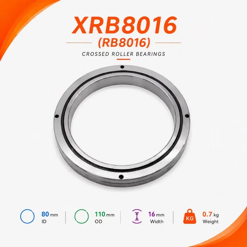 RB8016 80*120*16 mm 0.7 kg High Rigidity Cross Roller Bearing RB for Industrial Automation Equipment