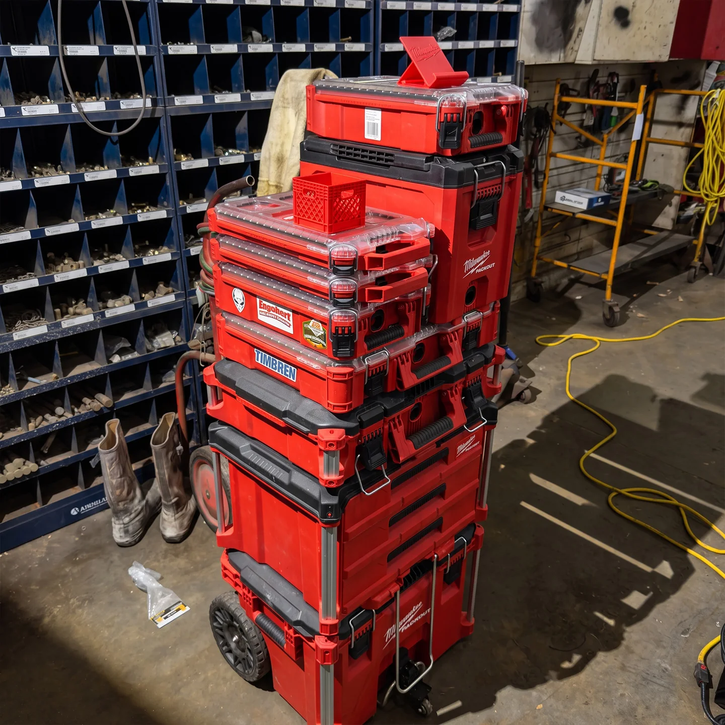 Zubehör: Vielseitige, abnehmbare Aufbewahrungsbox, die mit dem Milwaukee PACKOUT-System kompatibel ist. – Detail 5