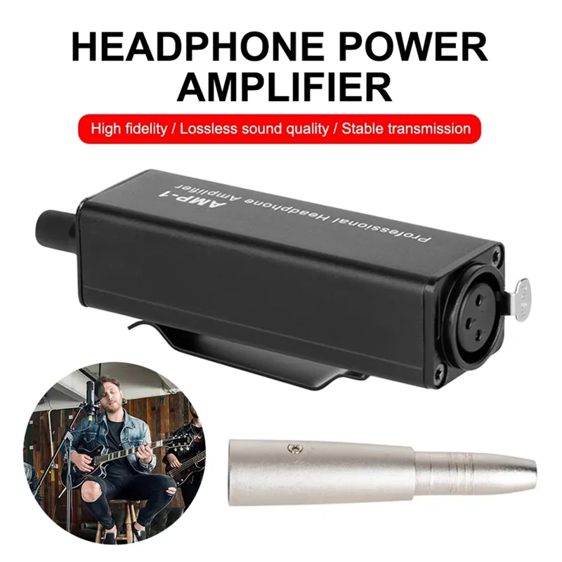 AS95-Tragbare Kopfhörer Verstärker Konverter XLR Zu 3,5 MM Audio Interface Mini HIFI Kopfhörer Verstärker Clip Mount Verstärker