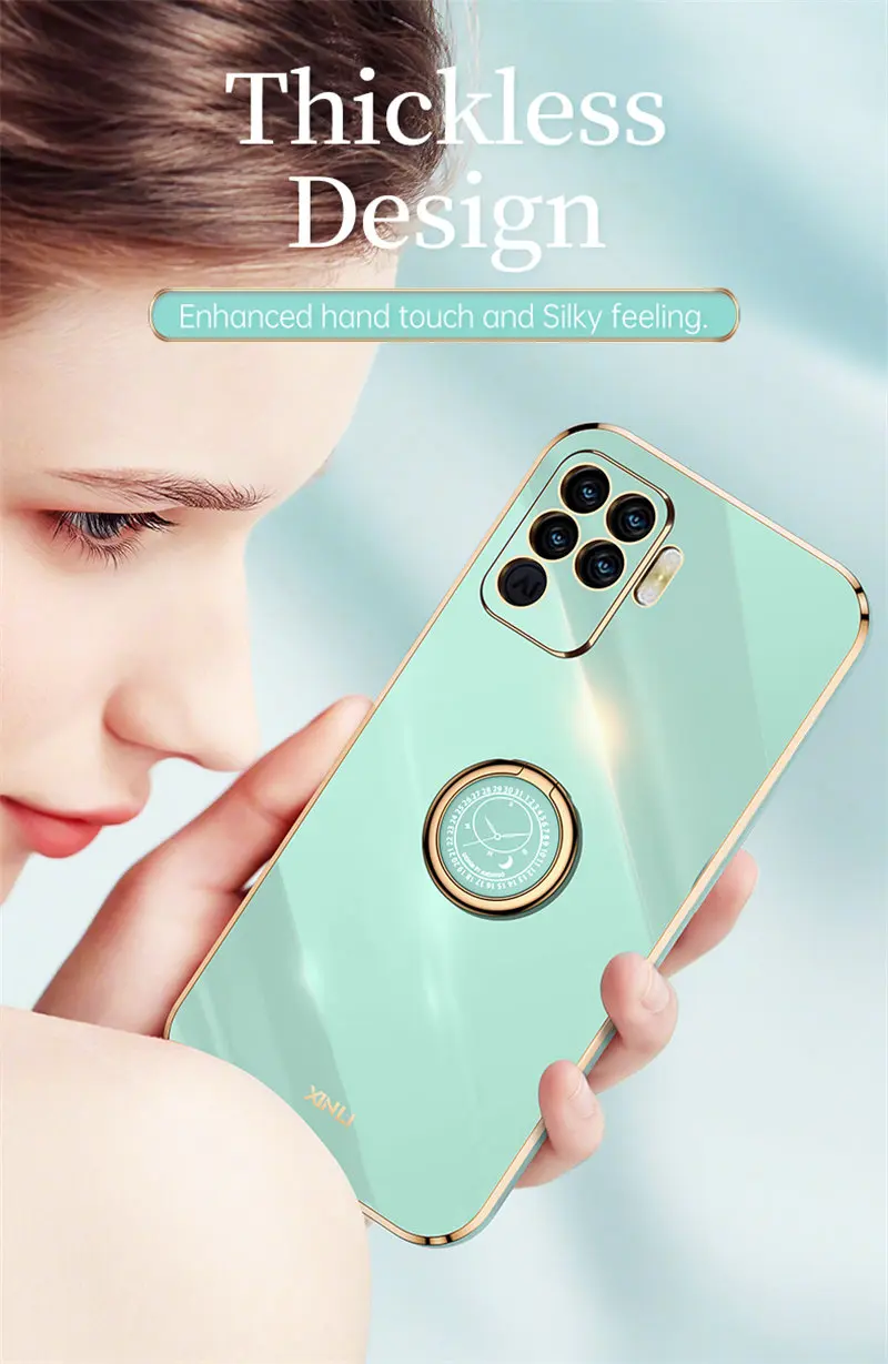 Oppo F19 Pro CPH2285 Case Plating Bumper Silicone TPU Back Cover Shockproof Phone Case for Oppo F19 Pro F19Pro TPU Shell Cover