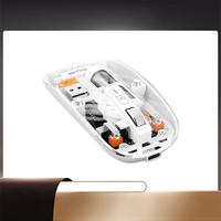 FMOUSE Wireless Mouse Bluetooth 5.1 2.4G Tri-Mode Gaming Mouse Ergonomic Mute Transparent Mouse For PC Laptop Cell Phone-N35R