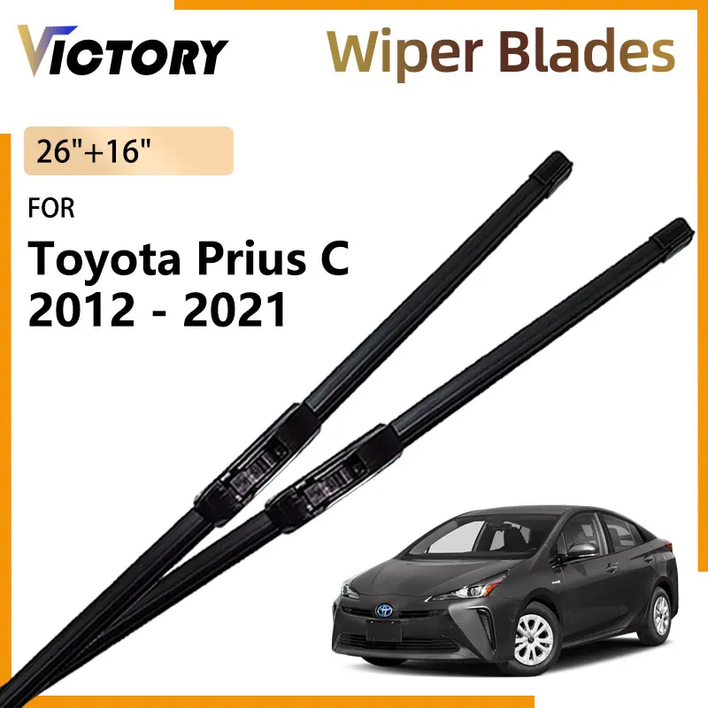 For Toyota Prius C + Plus NHP10 10 Aqua 2012 - 2021 2019 2018 2014 2013 Accessorie Front Wiper Blade Windshield Windscreen Brush