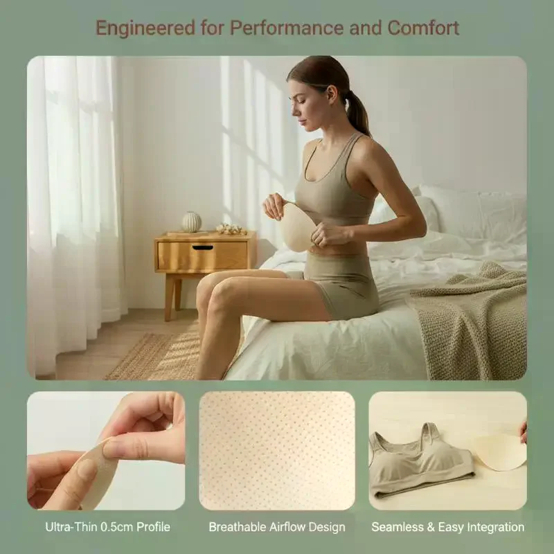 Soft Breathable Bra Insert Pads Triangular Teardrop 4 Sizes For Sports Bras Swimwear