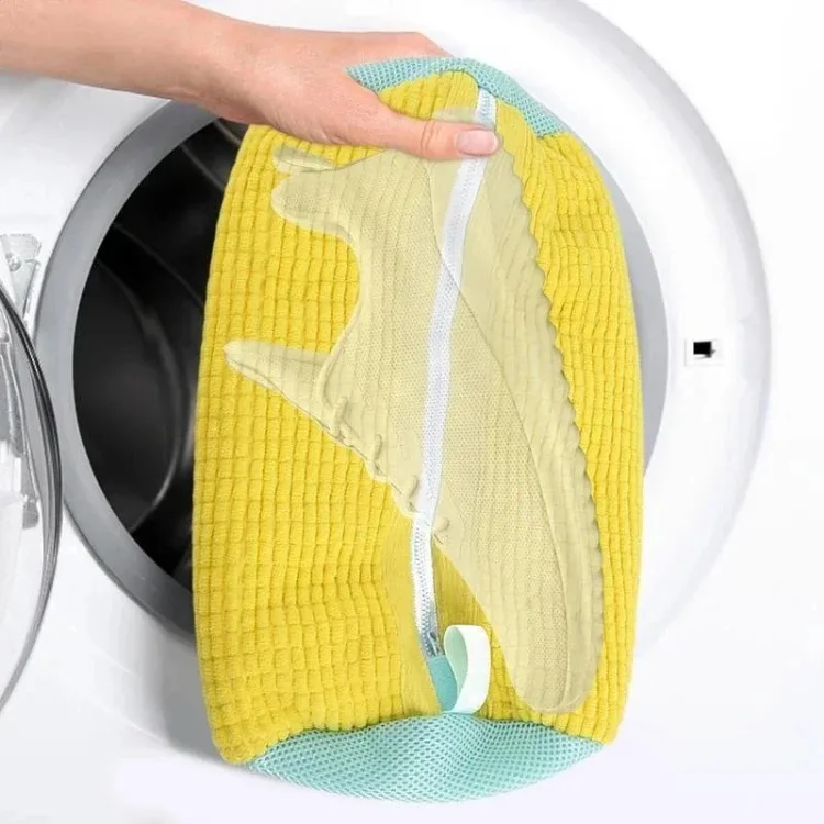 Wasch schuhe Tasche Baumwolle Wäsche netz flauschige Fasern entfernen leicht Schmutz Wasch beutel Anti-Verformung Schuhe Kleidung Veranstalter – Detail 9