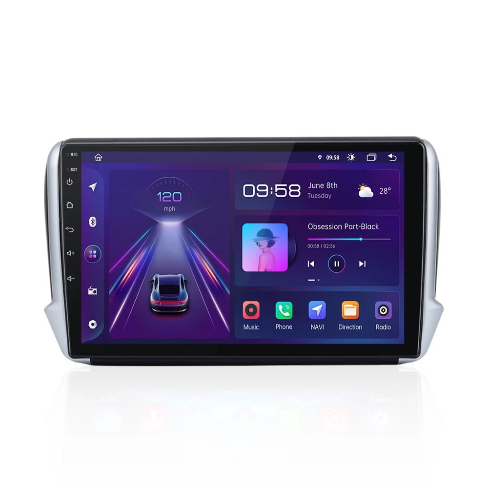Junsun Carplay Android Auto Radio Voor Peugeot 2008 208 2012 - 2018 360 Camera Auto Intelligente Systemen Rds Bt Dsp 2 Din Autoradio - afbeelding 2
