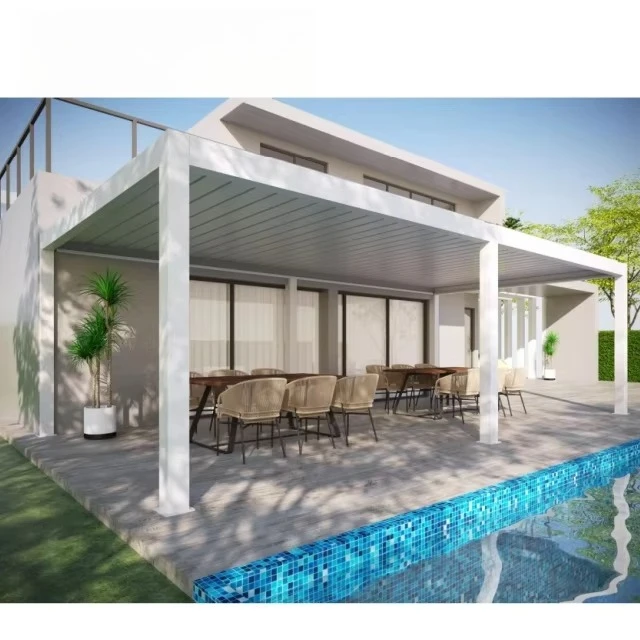 

Factory Direct Sale Outdoor Pergola Patio Cover Bioclimatic Garden Use Standard Size Pergola En Aluminium