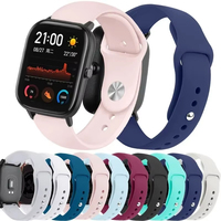 20mm/22mm Silicone band For Amazfit GTS 4 3/2/2e/GTS2 Mini/GTR 47mm/GTR 4/3 Pro/2/2e Sport Watch Bracelet Amazfit bip 6 5 strap