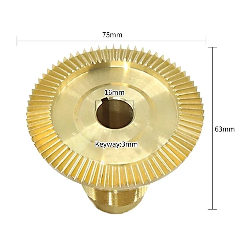 Imagem -06 - Engrenagem Cônica para Fresadora Engrenagem Cônica Espiral Engrenagem de Bronze para Alimentador de Energia Servo Dente Direito Esquerdo Reto 1pc