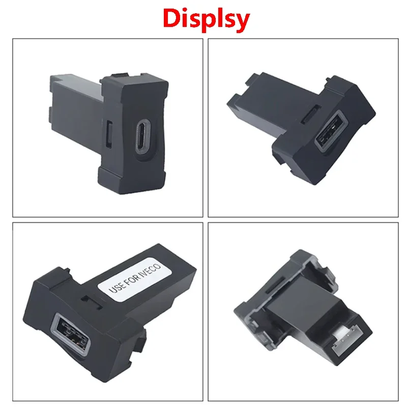 For Iveco Daily Axon Motor Home Car Dual USB PD Fast Charger Socket 1PC USB Charging Outlet Power Adapter For Phone