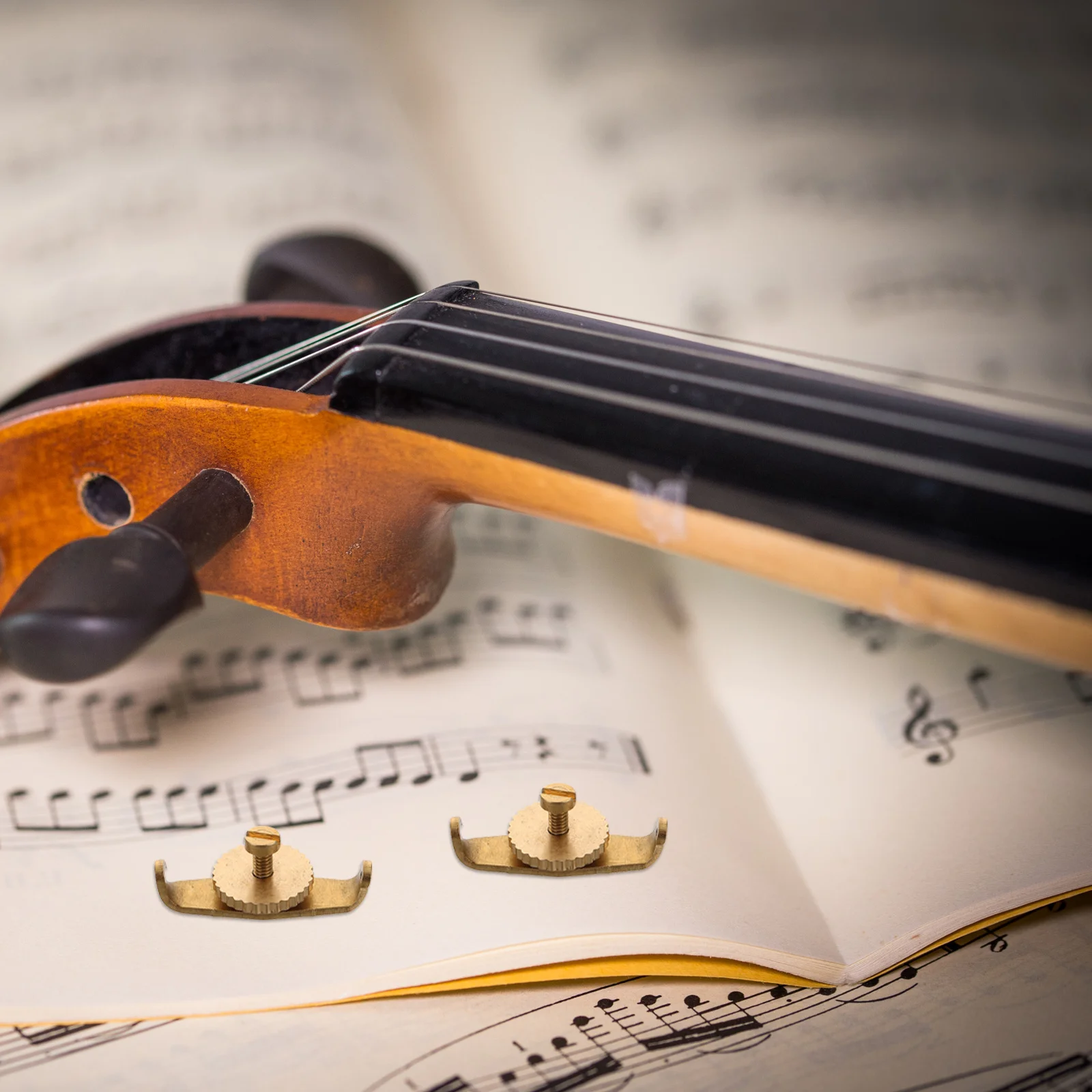 

2pcs Erhu Fine Tuners Copper Precision Adjusters Adjustment For All Levels Multiple Use Musical Instrument