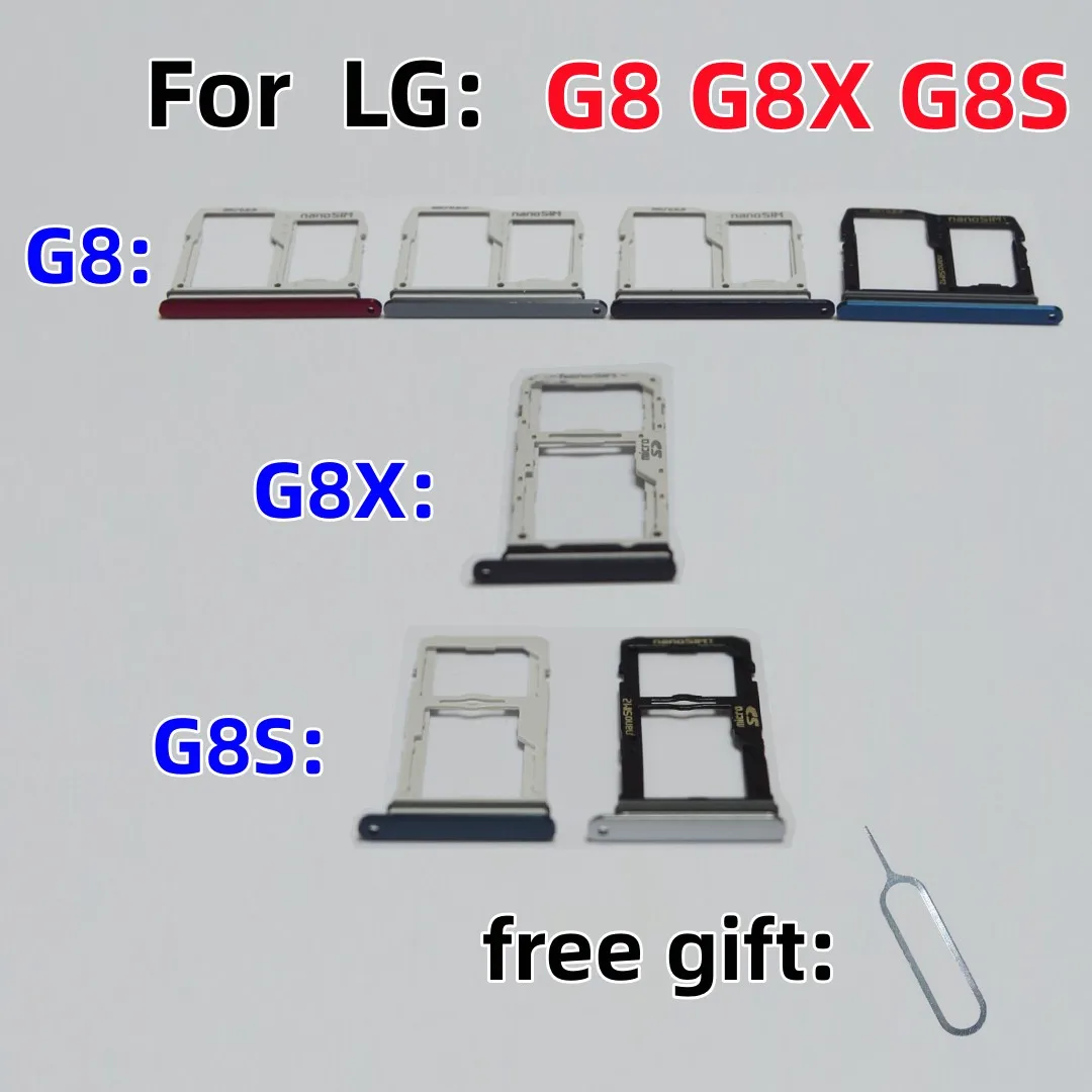 SIM Card SD Card Tray chip slot drawer card Holder For LG G8 ThinQ G8S G8X G820N LM-G810 LM-G820TM G850UM drawer chip tray slot