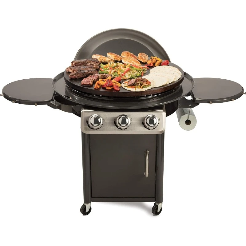 

Многофункциональная уличная сковорода-гриль, три независимых контрольных горелки, круглая сковорода с плоской поверхностью, уличная кухонная станция