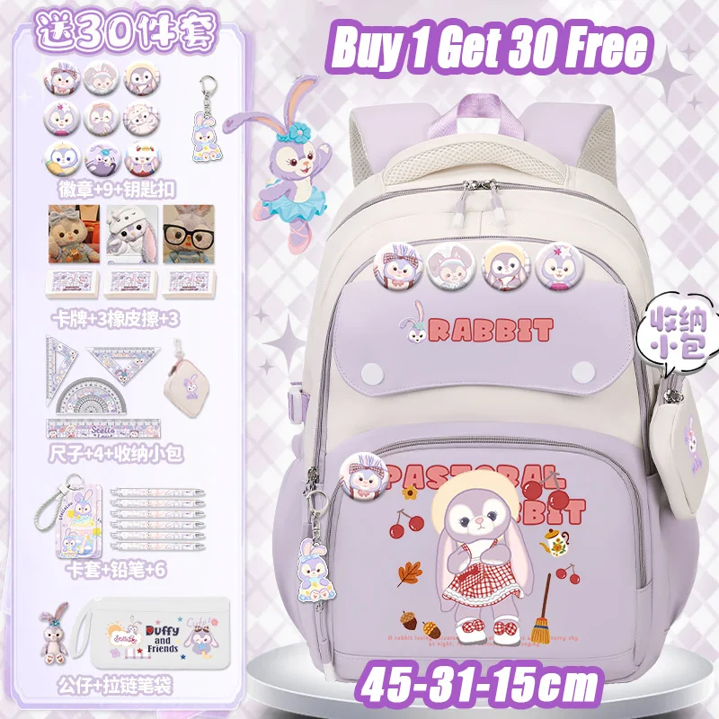 

Студенческий рюкзак для девочек, новый рюкзак Sanrio 2024, школьный рюкзак большой вместимости со светоотражающими полосками для ни.