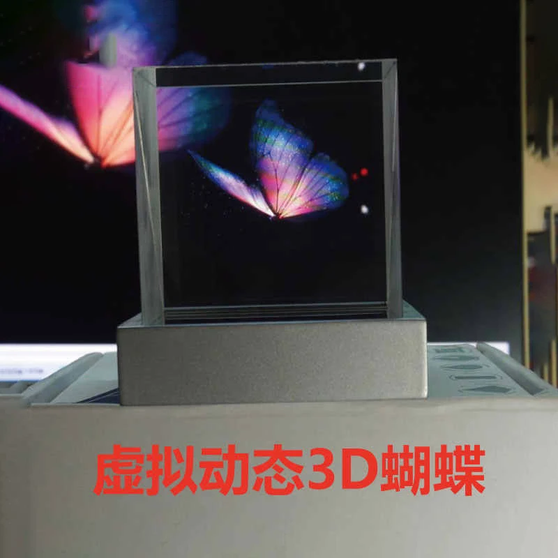

70mm Transparent Mini TV, Clock, Weather, Bluetooth Speaker, HoloCubic Great Compassion Mantra Butterfly Gift Figurine