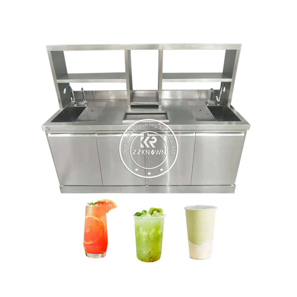 2023 Commercial Milk Tea Bar Refrigerator Water Bar Counter Freezer Counter Worktop Counter