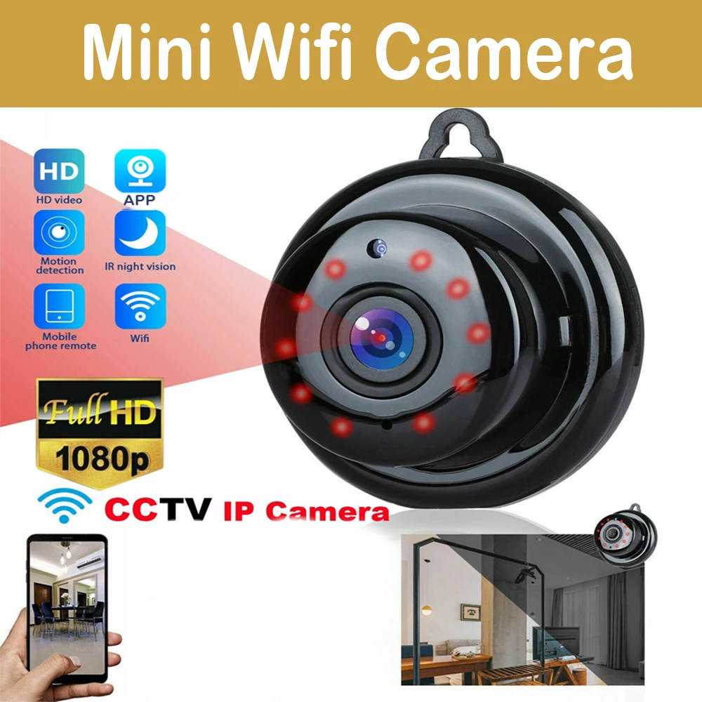 

Mini Ip Wifi Camera Baby Monitor Indoor Safety Security Surveillance Camcorder 1080p Night Audio Video For Home