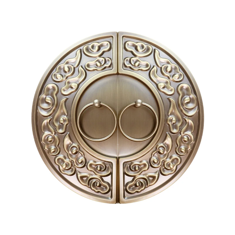 Wooden and Glass Door Knocker Antique Door Lock Brass Furniture Knobs Vitage Style Handles for Interior Doors Accessories