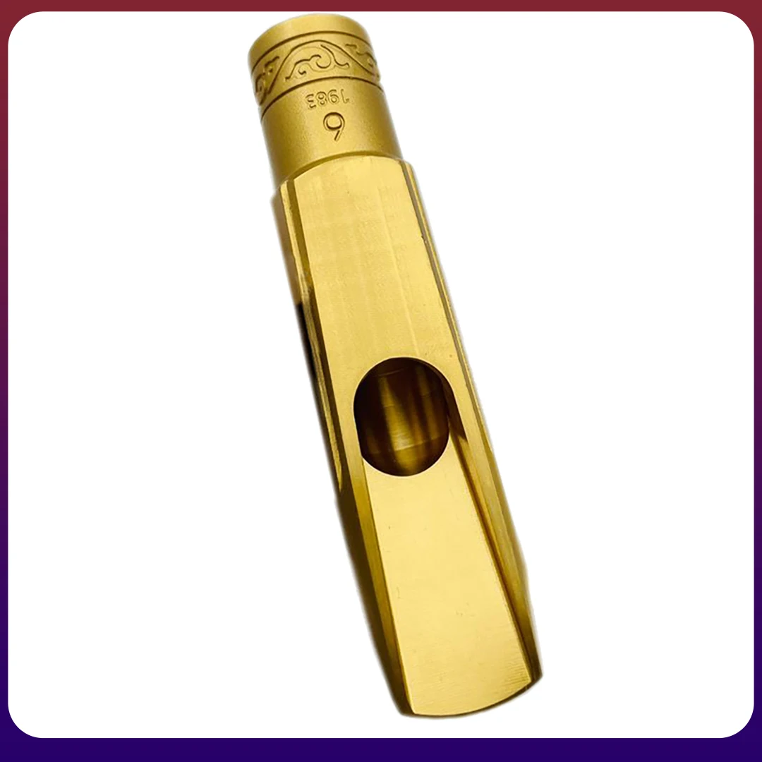 Boquilla de Metal para saxofón Alto Soprano Tenor profesional, piezas de boca de saxofón chapadas en oro, accesorios de tamaño 5, 6, 7