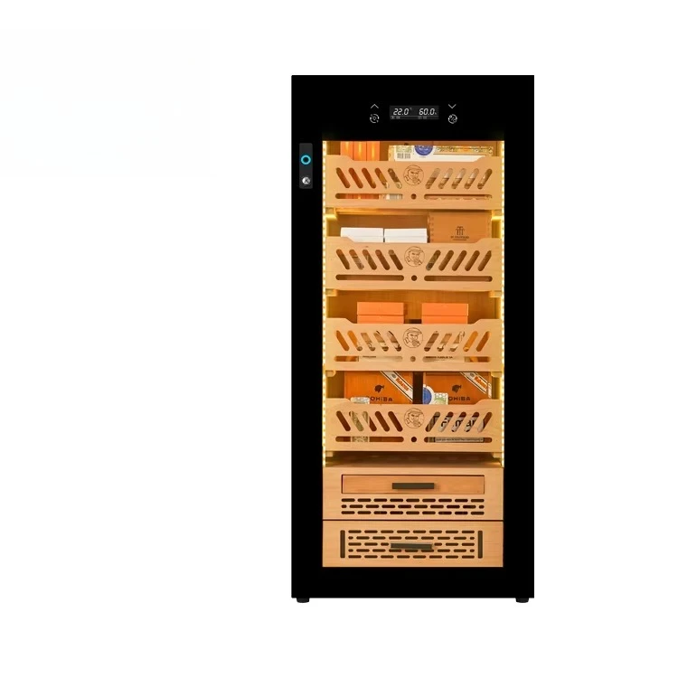 Cigar Humidor Cabinet YC-88 with Fingerprint Lock-US Fast Delivery